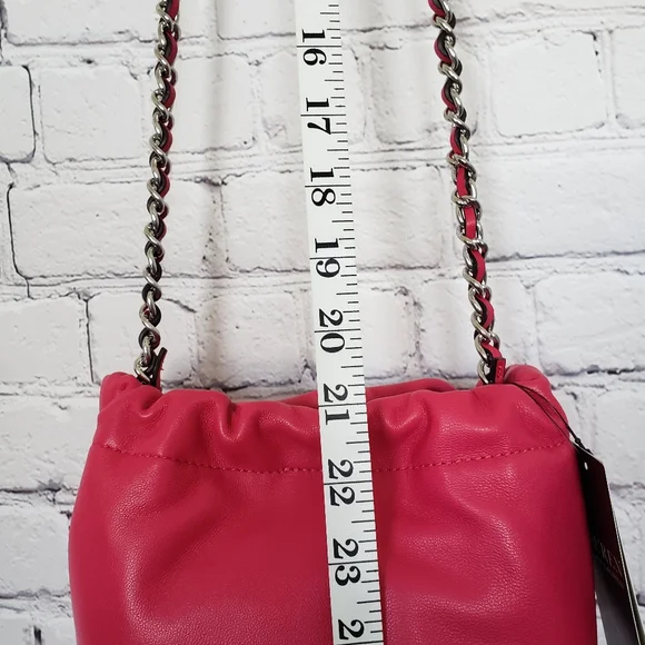 RALPH LAUREN Emmy Medium Nappa Leather Pink Bucket Crossbody - Picture 14 of 16